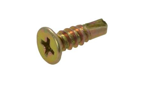 Bremick Wafer Head - 10g-16 x 16mm Metal Self Drilling Screw Zinc Yellow Phillips