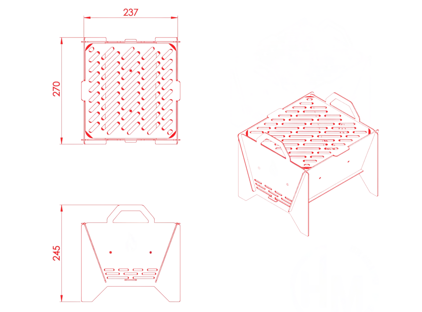 ArkuPit Little Buddy – Compact Fire Pit & Grill