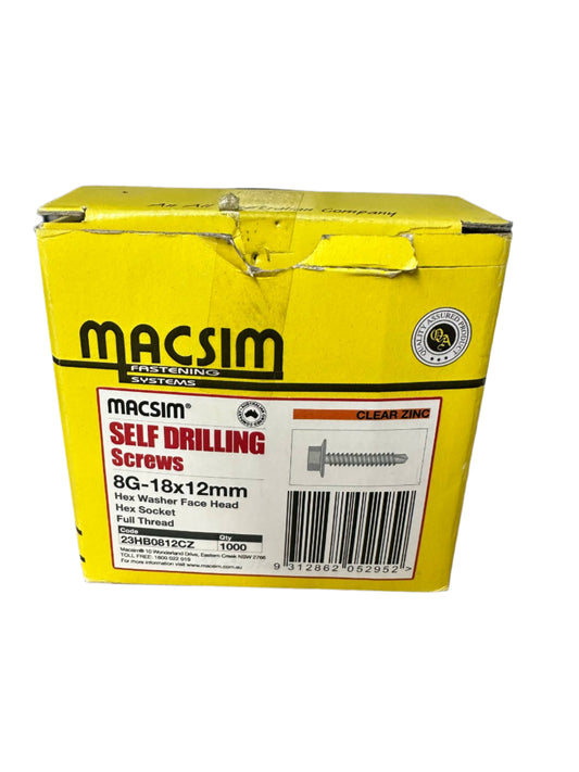 MACSIM Hex Metal Self Drilling 8g-18 x 12mm