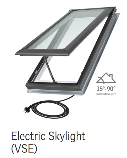 VELUX VSE Electric Opening Skylights - Pitched Roof 15-90⁰